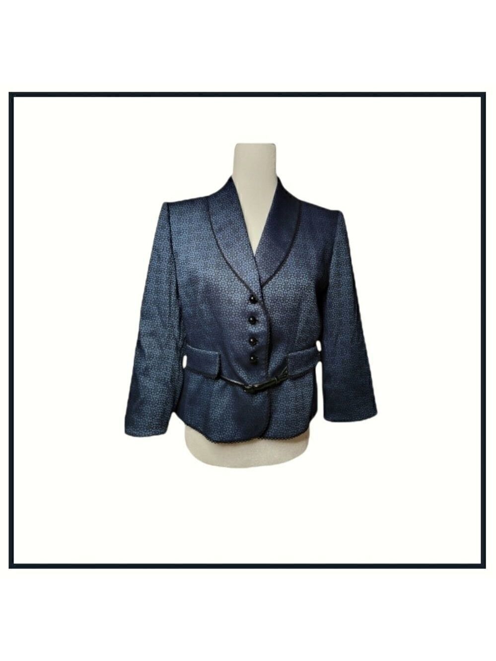 Tahari by ASL woman  blue blazer 8p